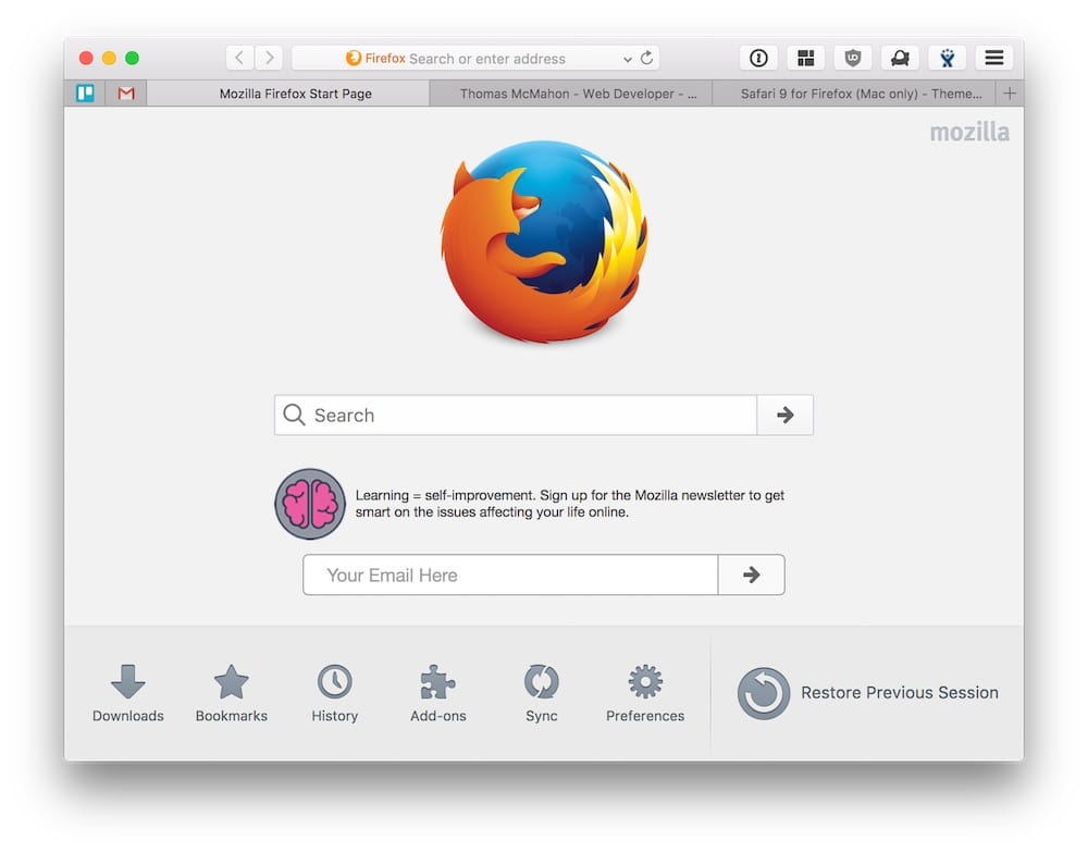 theme for mozilla firefox browser